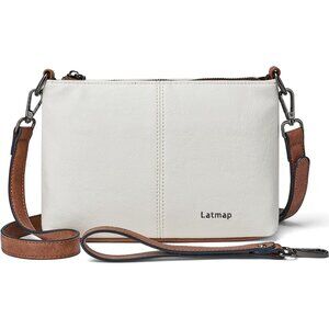 Womens White Crossbody Bag Vegan Leather Shoulder Hobo Purse Handbag Trendy